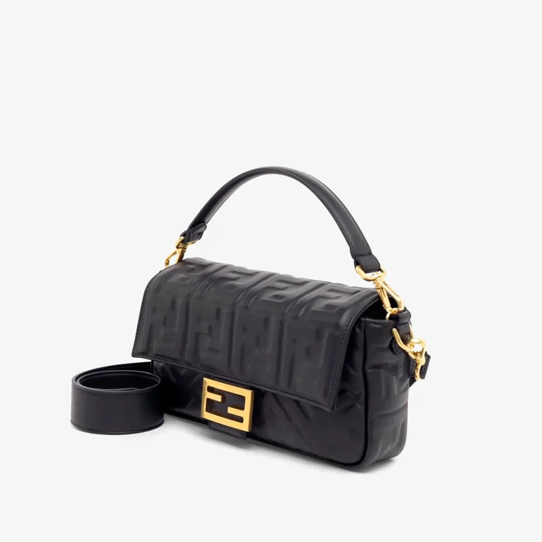 BAGUETTE BORSA IN PELLE NERA