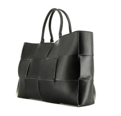 BOTTEGA VENETA SHOPPING ARCO 48 IN PELLE INTRECCIATA NERA