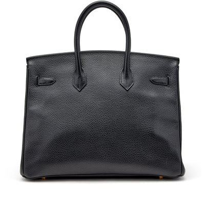 HERMÈS BLACK ARDENNES BIRKIN 35 GOLD HARDWARE, 2003