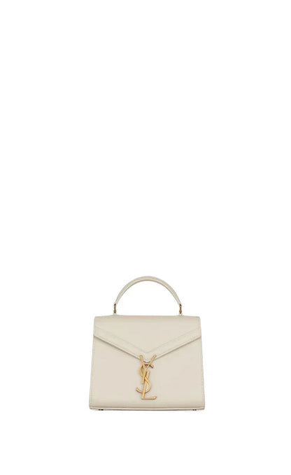 YSL BORSA CASSANDRA MINI IN PELLE GOFFRATA GRAIN DE POUDRE