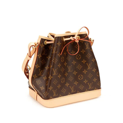 LOUIS VUITTON EBENE MONOGRAM COATED CANVAS PETIT NOÉ GOLD HARDWARE