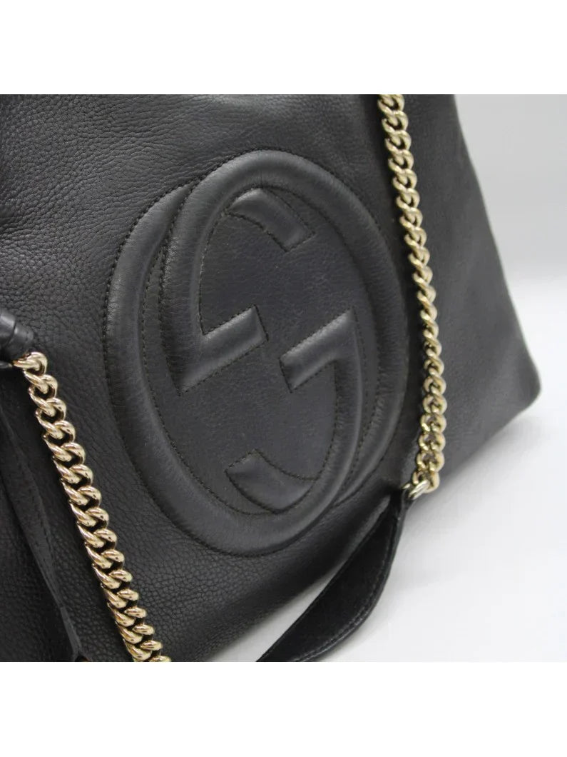 BORSA GUCCI SOHO IN PELLE NERA