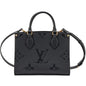 LOUIS VUITTON BLACK GIANT MONOGRAM EMPREINTE ONTHEGO PM GOLD HARDWARE