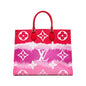 LOUIS VUITTON RED TIE-DYE GIANT MONOGRAM ESCALE COATED CANVAS ONTHEGO GM SILVER HARDWARE