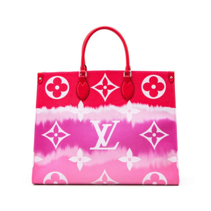 LOUIS VUITTON RED TIE-DYE GIANT MONOGRAM ESCALE COATED CANVAS ONTHEGO GM SILVER HARDWARE